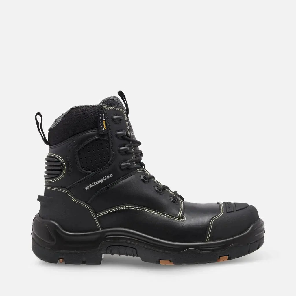 King Gee Onyx 6CX Composite Toe Black Work Boot K28000 Metro Workwear